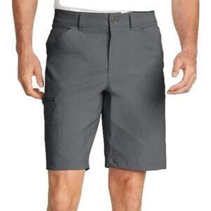 NEW Eddie Bauer Men's Size 30 Rainier 10" Tech Gray Outdoor Trail Cargo Shorts